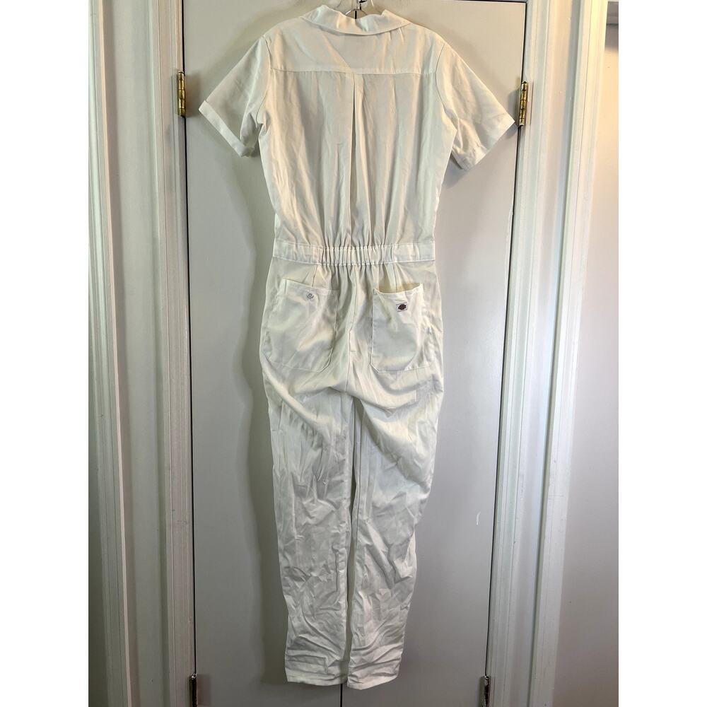 Dickies Women's Short Sleeve Flex Coverall Jumpsuit size S White - Picture 4 of 6
